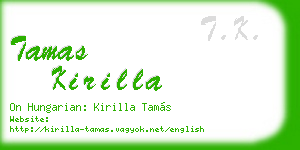 tamas kirilla business card